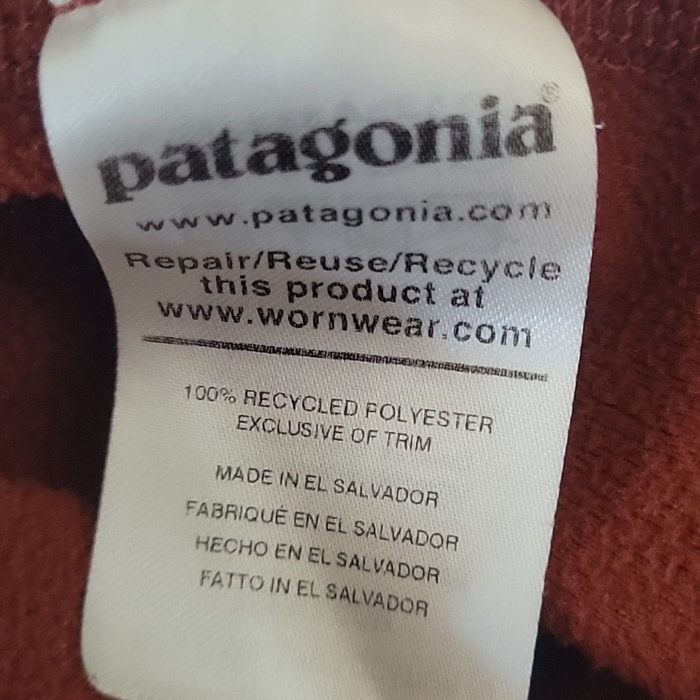 Patagonia 1/4 zip fleece ling sleeve pullover, sz L - Picture 7 of 7